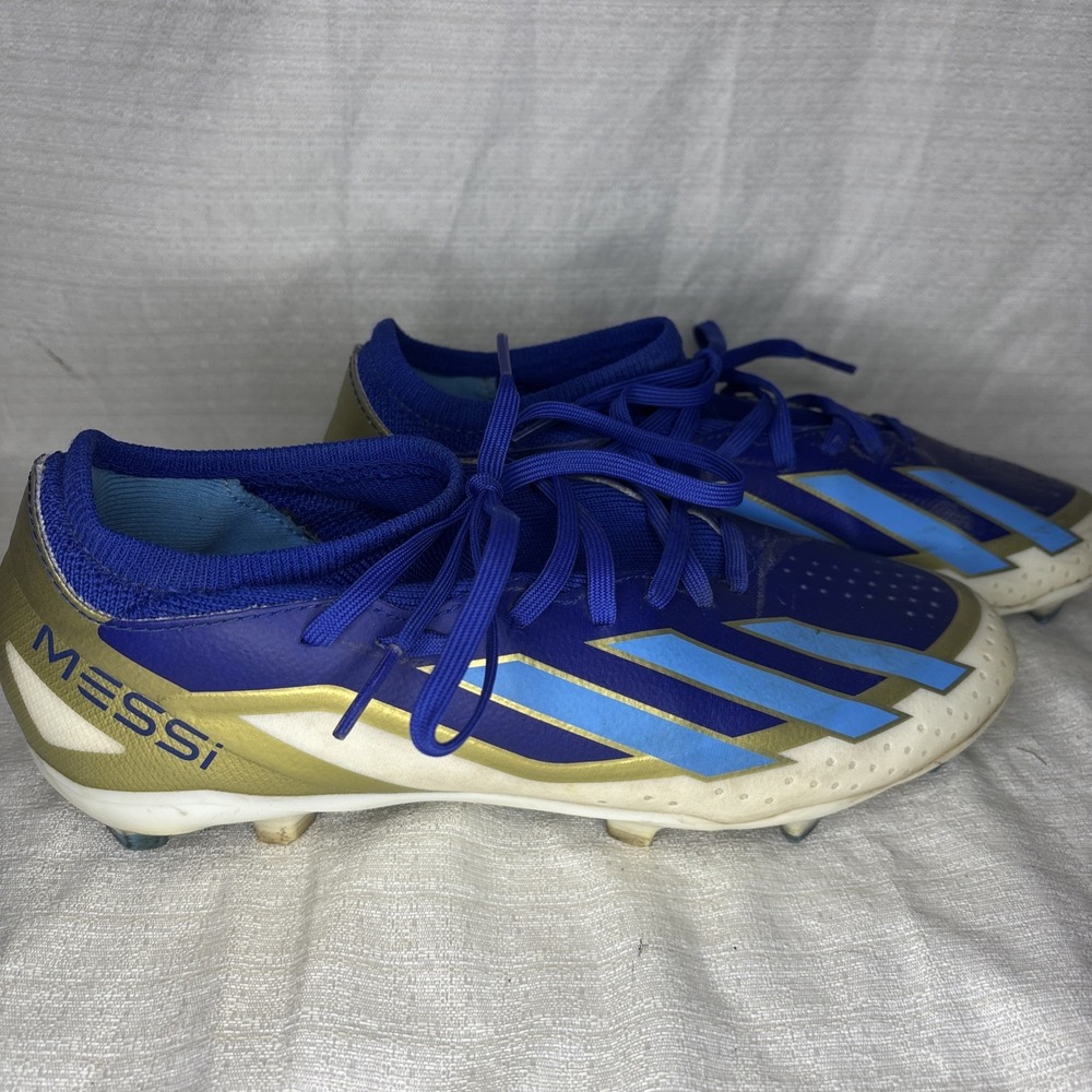 Adidas X Crazyfast Messi.3 FG Soccer Cleats Blue Gold GZ5146 Mens 6‎ Womens 7.5